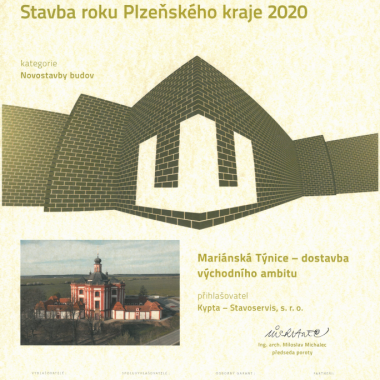 Mariánská Týnice - Stavba roku Plzeňského kraje 2020
